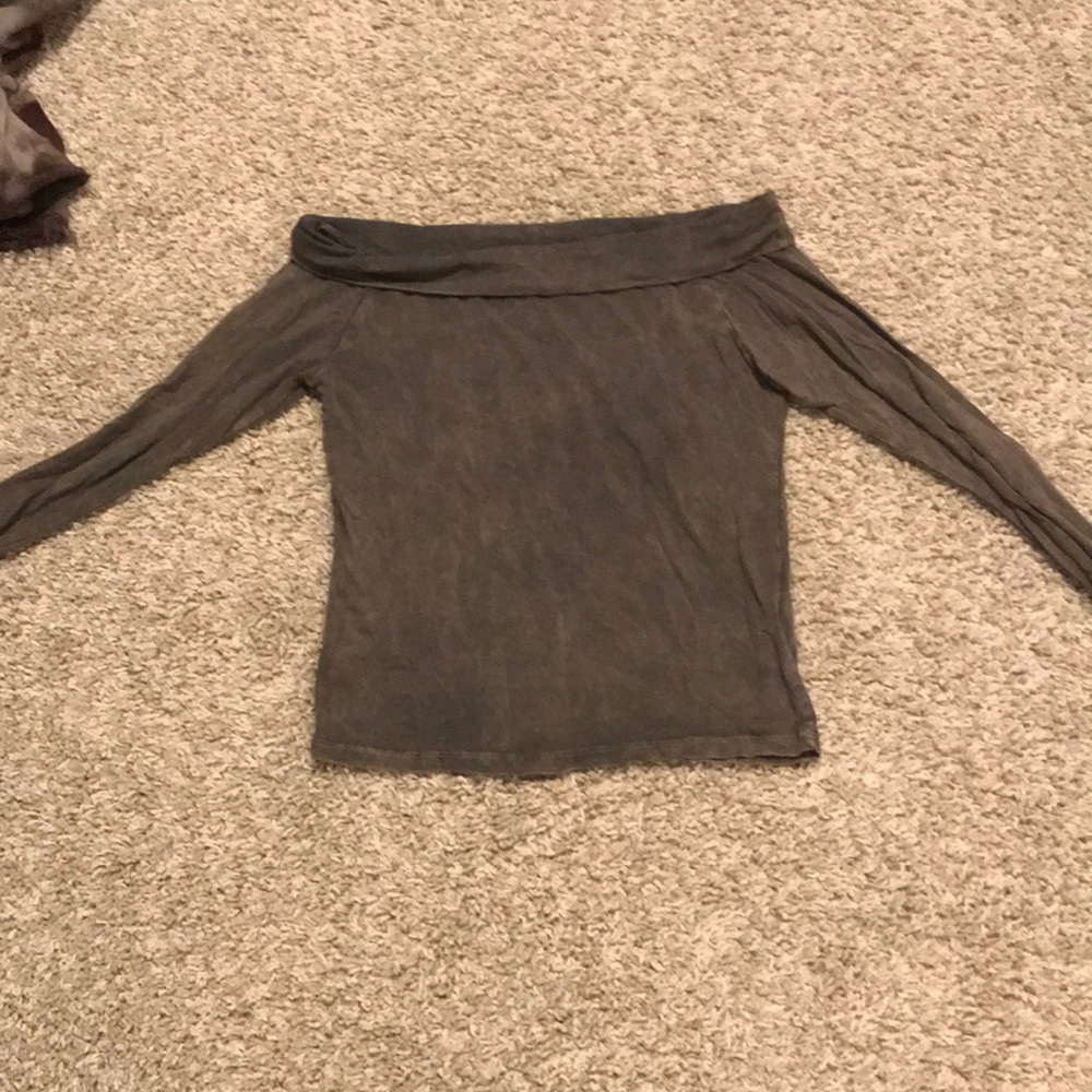 Green Longsleeve Crop Top